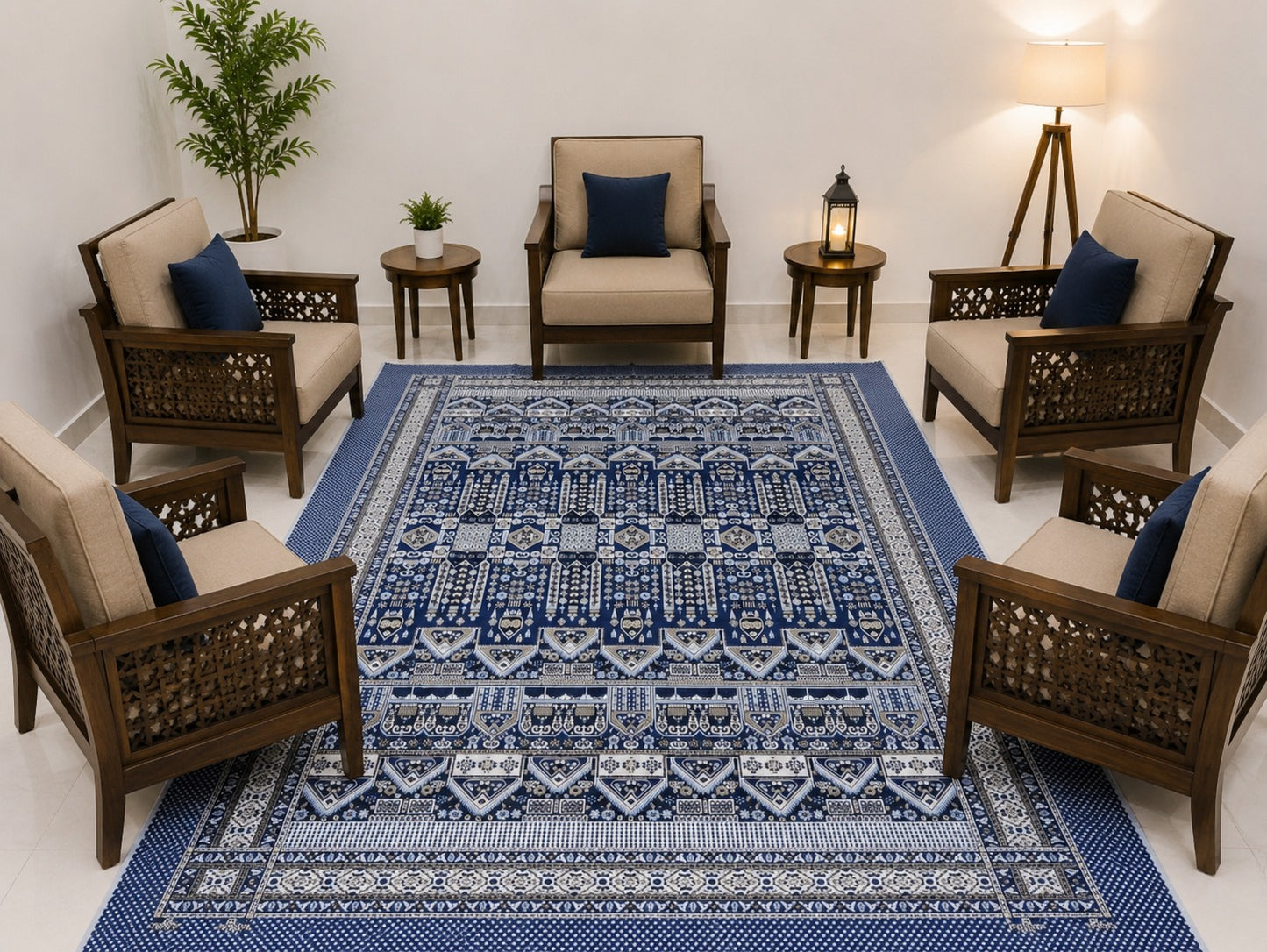 Traditional Multani Jazem – 9x12 Ft -Traditional Geometric Tribal Pattern