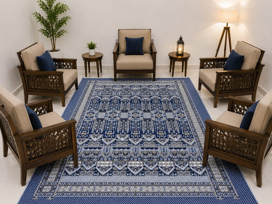 Traditional Multani Jazem – 9x12 Ft -Traditional Geometric Tribal Pattern