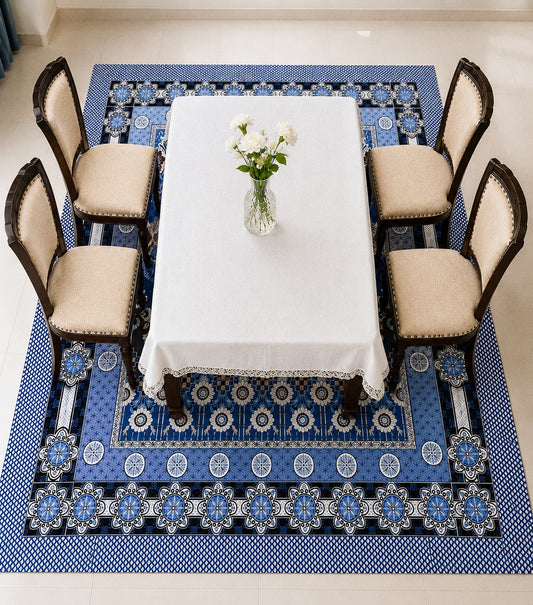 Traditional Multani Jazem – 9x10 Ft & 9x11 Ft – Moroccan Floral Border Design