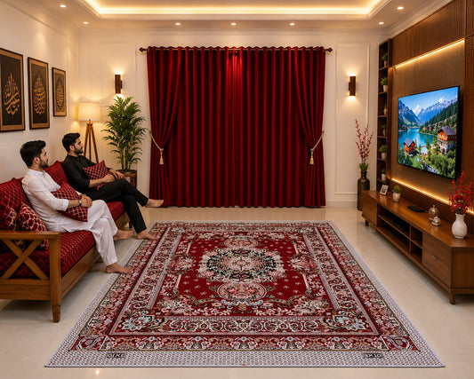 Traditional Multani Jazem – 9x10 Ft & 9x11 Ft – Traditional Persian Floral Medallion Design
