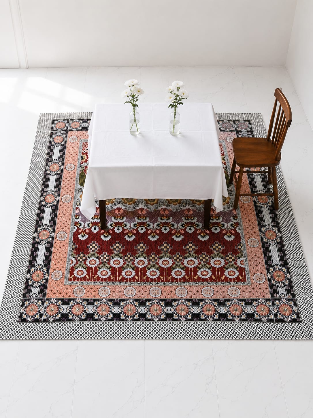 Traditional Multani Jazem – 9x10 Ft -Traditional Floral Geometric Pattern